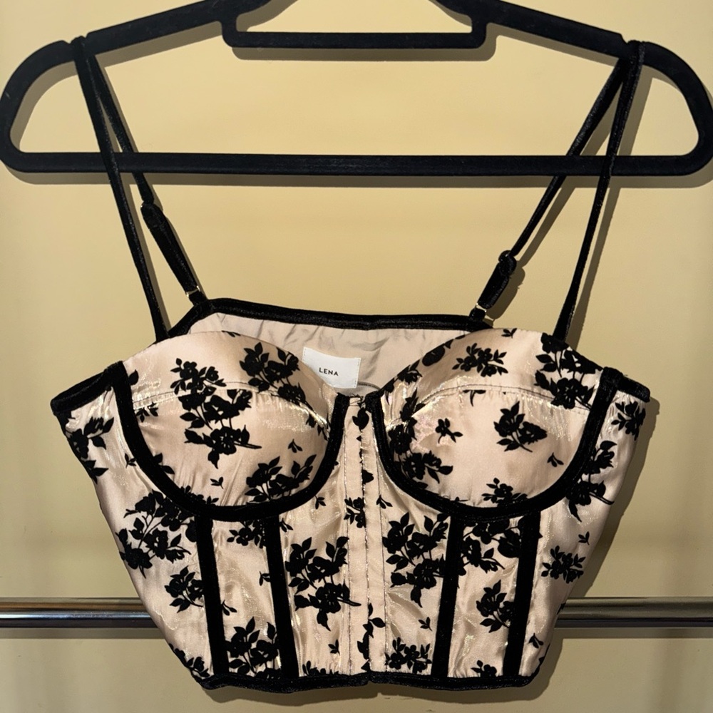 NWOT Lena Bustier Top in Champagne